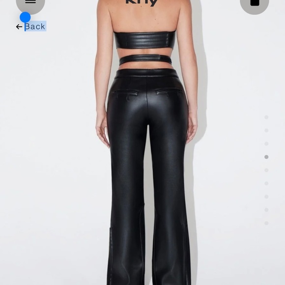 KHY FAUX LEATHER PANT - Picture 3 of 4